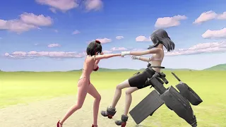 【東方 MMD】射命丸文VS黒潮【MMD 艦これ】