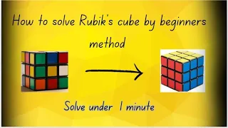 how to solve rubiks cube by beginners method. full explanation in hindi