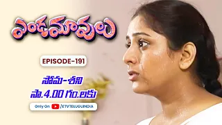 Endamavulu | 13th May 2024 | Full Episode No 191 | ETV Telugu