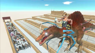 All Units Escape from ALIEN SPINOSAURUS - ZIGZAG - LAST SURVIVOR - Animal Revolt Battle Simulator