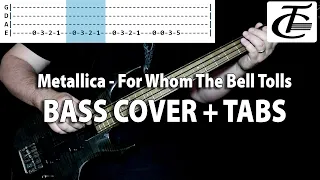 Metallica - For Whom The Bell Tolls bass cover with play along tabs - SIMPLE BEGINNER VERSION