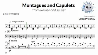 MONTAGUES AND CAPULETS 🎼 for BASS TROMBONE - Prokofiev (without metronome & other instruments 👇)