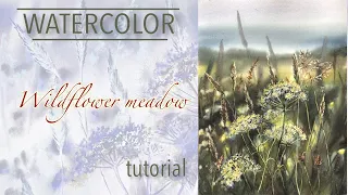 #Watercolor WILDFLOWER MEADOW  tutorial | Earth colors