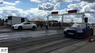 Nissan GT-R R35 1000HP +  vs BMW M5 Competition drag racing 1/4 mile 🚦🚗💥 - 4K