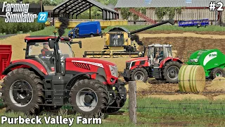 Placing & Feeding Pigs, Barley Harvesting, Straw Baling │Purbeck Valley│FS 22│Timelapse#2