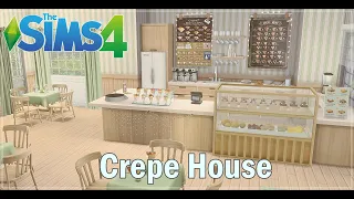 | SIMS 4 |🫓Crepe House + Apartment 🧇| Stop Motion|DL+CC Links