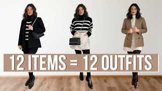 12 ITEMS = 12 OUTFITS I Elegant Edition I Capsule Wardrobe Outfit Ideas
