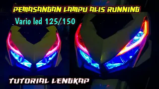 Cara pasang lampu alis running RGB di motor Vario led 125 / 150