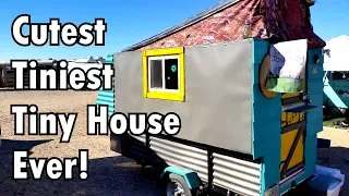 Tiniest Tiny House Trailer can be pulled by a regular car!