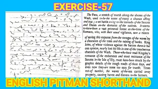 Exercise-57 dictation 60wpm english pitman shorthand