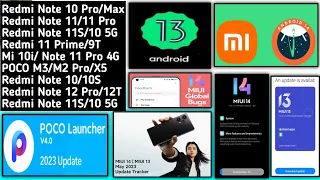 MIUI 14 India Q2/Android 14,MIUI 15 Top Features/MIUI 13 India Update/POCO Launcher2023/MIUI 14 bugs