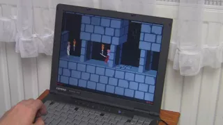 Prince of Persia I -  first level sword glitch in old DOS retro game