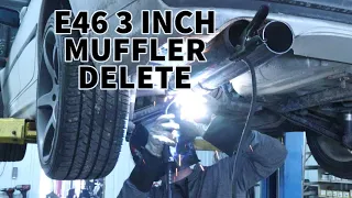 E46 BMW 3 Inch Muffler Delete!