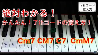 ７thコードを確実に覚える方法。もう迷わない！７th、M7、m７、mM7【簡単コード弾き】