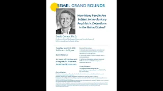 Semel Grand Rounds, 2021-03-23, Dr. David Cohen