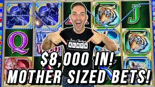 Betting $8,000 on MOTHER SIZED Bets ➤ High Limit Slots