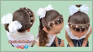 Penteado Fácil para Réveillon e Ano Novo 🌟| Easy Hairstyles for New Year 🌟| Hairstyle for Girls 😍