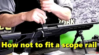 How not to attach your scope rail