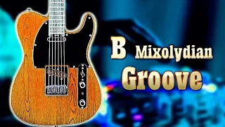 B Mixolydian Funky Groove Backing Track ☮