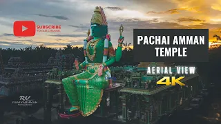 4K Aerial Footage - Maha Parasakthi Patchaiamman Kathirvel Murugan Temple, Malaysia