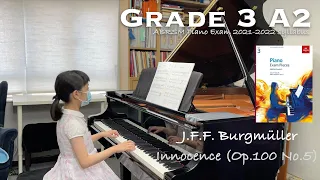 Grade 3 A2 | Burgmüller - Innocence (Op.100, No.5) | ABRSM Piano Exam 2021-2022 | Jennie Lung 🎹