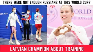 At the Olympics, Trusova behaved ugly..  Also did not intersect with Kamila Valieva. Sofja Stepčenko