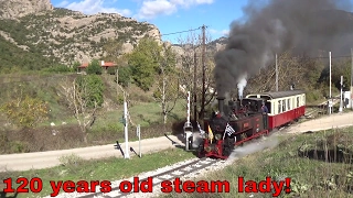 Special steam train for the 120 years of the Greek rack railway, Diakofto - Kalavrita