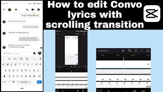 How to edit Convo lyrics with scrolling transition || Capcut tutorial