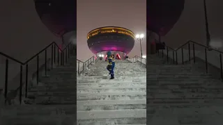 Touch In The Night 😱 Shuffle Dance in the stairs with snow 🕺😎 Шаффл в Казани ❤️‍🔥