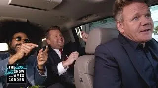 Gordon Ramsay Drives James & Reggie to LAX - #LateLateLondon