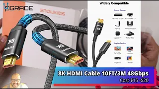 8K HDMI Cable 10FT/3M 48Gbps