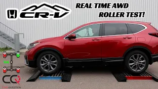 Honda CR-V Real Time AWD Roller / Slip Test | Do not turn TCS OFF!