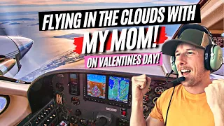 SURPRISED my MOM on Valentines Day Flight! | IFR Takeoff in Cessna Turboprop | Pilot Vlog