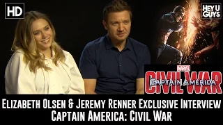 Elizabeth Olsen & Jeremy Renner Exclusive Interview - Captain America: Civil War