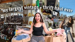 the largest thrift, vintage + antique haul you've ever seen: clothes, decor, books, etc.