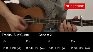 Surf Curse - Freaks Ukulele Tutorial with Chord / Lyrics