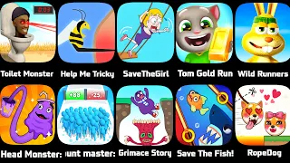 Bowmasters,Count Master,Grimac Story,Save The Fish,Rope Cut,TomGold Run,Help Me Tricky Story