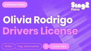 Olivia Rodrigo - drivers license (Lower Key) Karaoke Piano