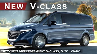 New 2023 Mercedes-Benz V-Class EQV Redesign - Render of Luxury Van and 2022 Vito or Viano Model