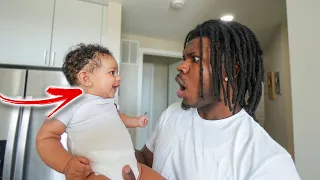 GETTING MY BABY'S EARS PIERCED PRANK ON BOYFRIEND!