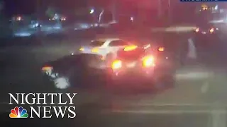 Dramatic Video Shows Car Accident Near Miss With Family Crossing Street | NBC Nightly News