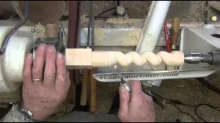 Wood Turning - How to produce a Spiral Twist in Wood Part 4