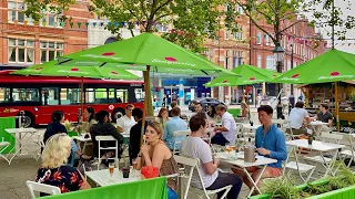 London Walk 2021 - Sloane Square in Chelsea to Kings Road - 4K HDR