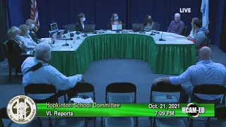 School Committee: October 21, 2021
