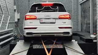 Чип-тюнинг VAG Audi Q5 40TDI Quattro. Первый и единственный в Пскове диностенд по замеру мощности.