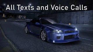 Need for Speed Carbon - All Texts and Voice Calls