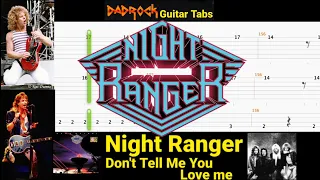 Don't Tell Me You Love Me - Night Ranger - Guitar + Bass TABS Lesson