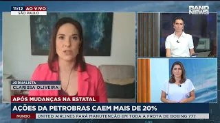 Ações da Petrobras caem mais de 20%