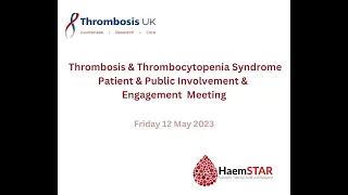 Thrombocytopenia and Thrombosis Syndrome Patient and Public Involvement and Engagement meeting