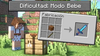 ME PASO MINECRAFT en la NUEVA DIFICULTAD "Dificultad Bebé" (Extremadamente Fácil)